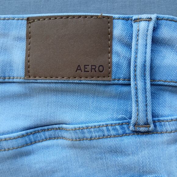 Aeropostale Flex Effects High-Rise Denim Shorts L ? no tag unisex distressed - Picture 3 of 13